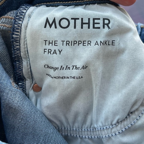 MOTHER The Tripper Ankle Fray Change Is In The Air Jeans Size 26 - Picture 10 of 13